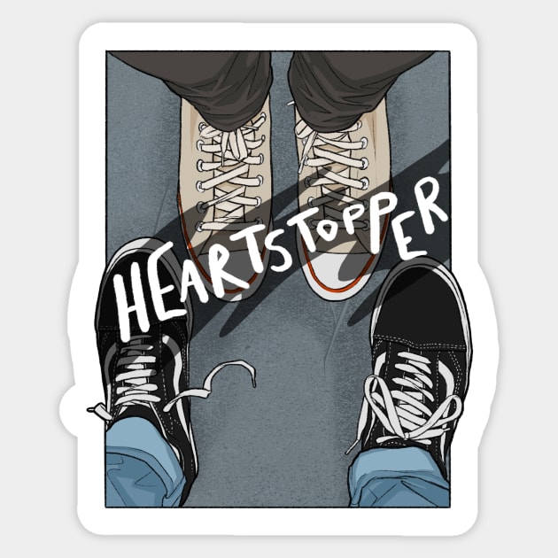 Charlie and Nick heartstopper - shoes logo Sticker by daddymactinus